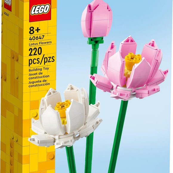 Lotus Flowers Building Kit, Artificial Flowers for Decoration, Gi Aesthetic - Picture 2 of 3